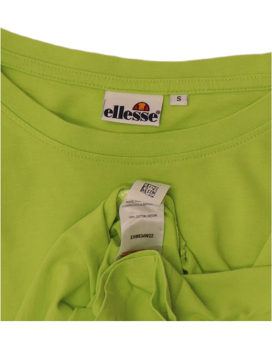 Ellesse T-Shirt Top Petit Vert Coton Homme
