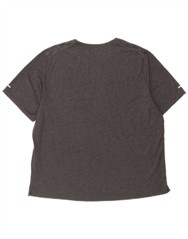 Nike Mens Dri Fit T-Shirt Top 2XL Gris Géométrique Polyester