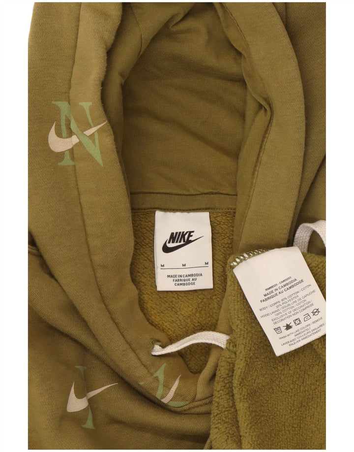 Nike Pull à capuche graphique en coton kaki moyen pour homme