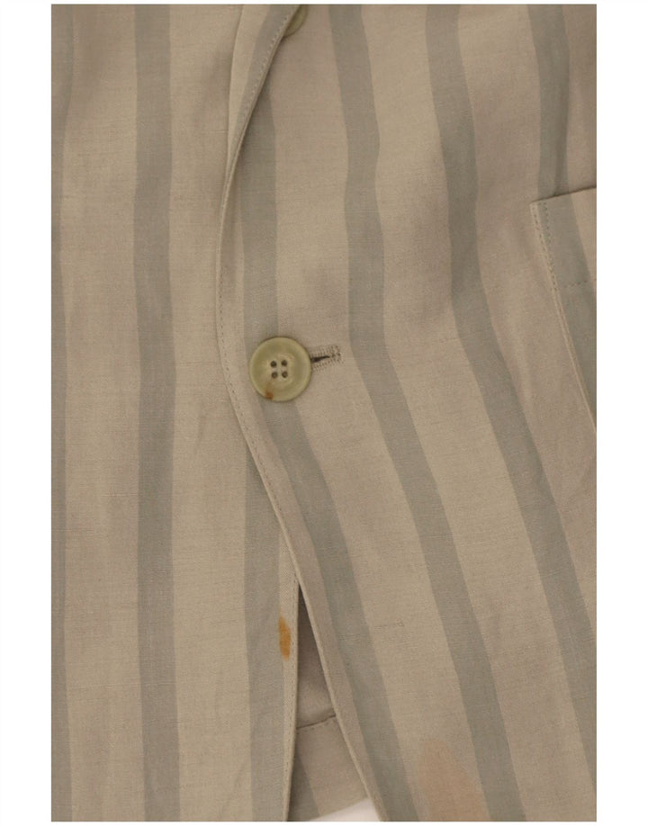 Byblos Veste Blazer 2 Boutons Homme IT 48 Viscose Rayée Gris Moyen