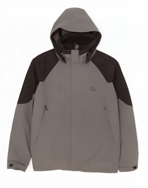 SALEWA Veste de pluie à capuche pour homme UK 44 XL Gris Colorblock