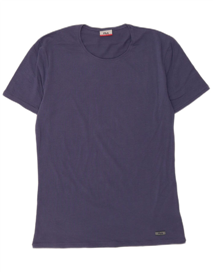 Fila T-Shirt Femme UK 14 Large Bleu Marine