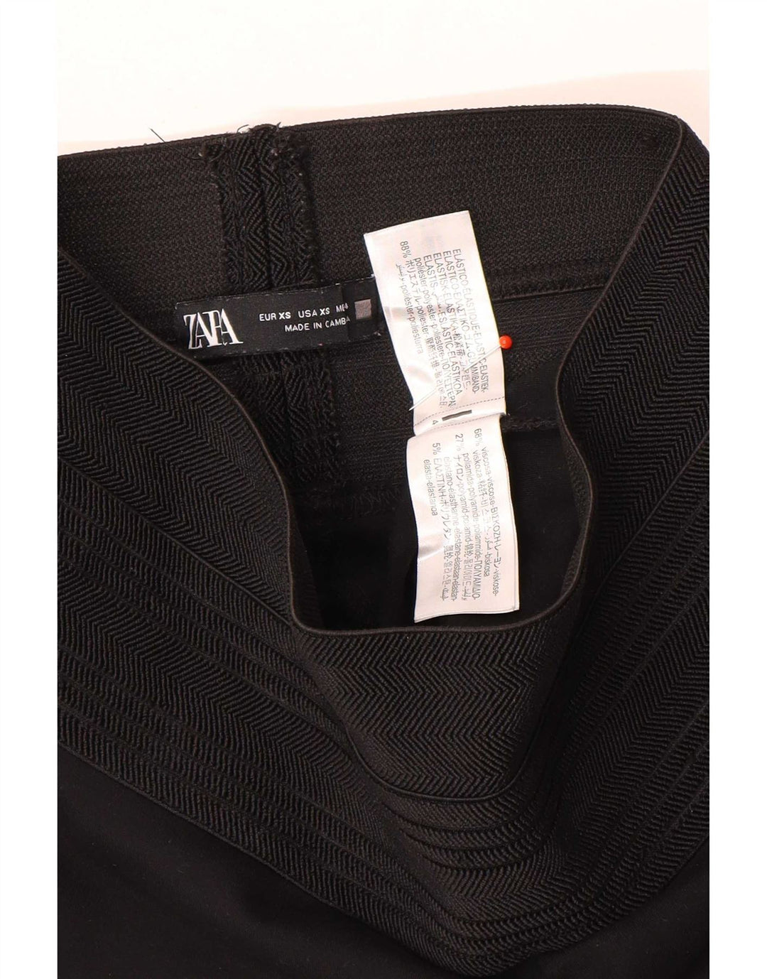 Zara Femmes Leggings UK 4 XS Noir Polyester