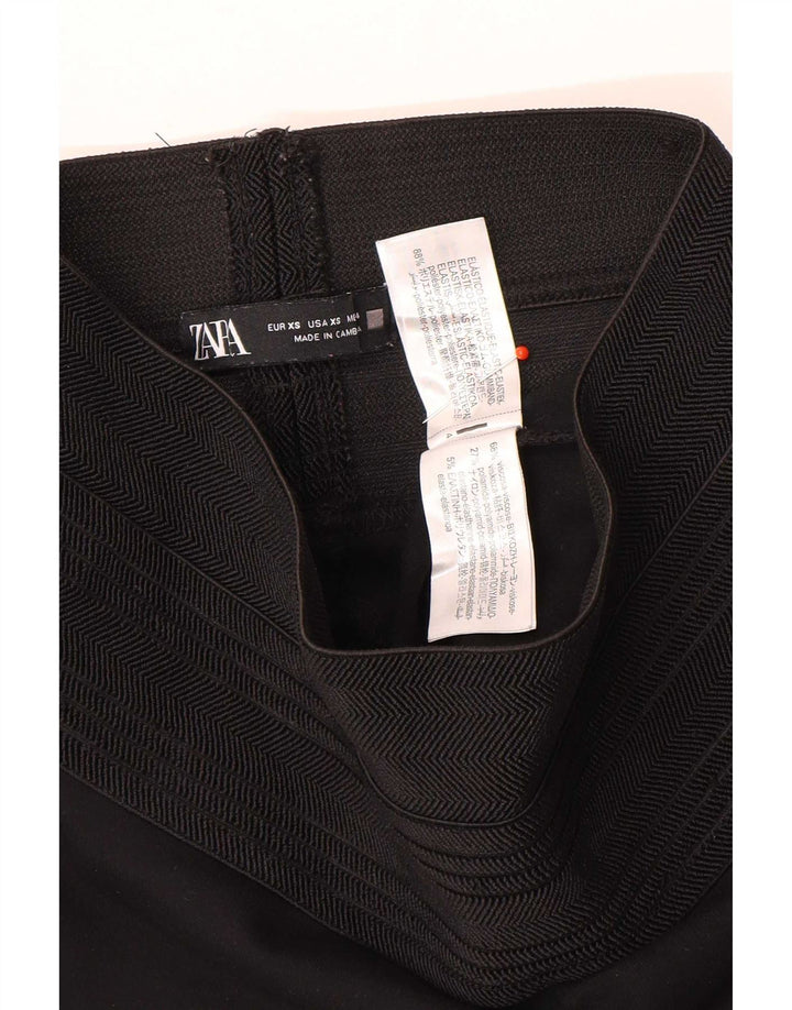 Zara Femmes Leggings UK 4 XS Noir Polyester