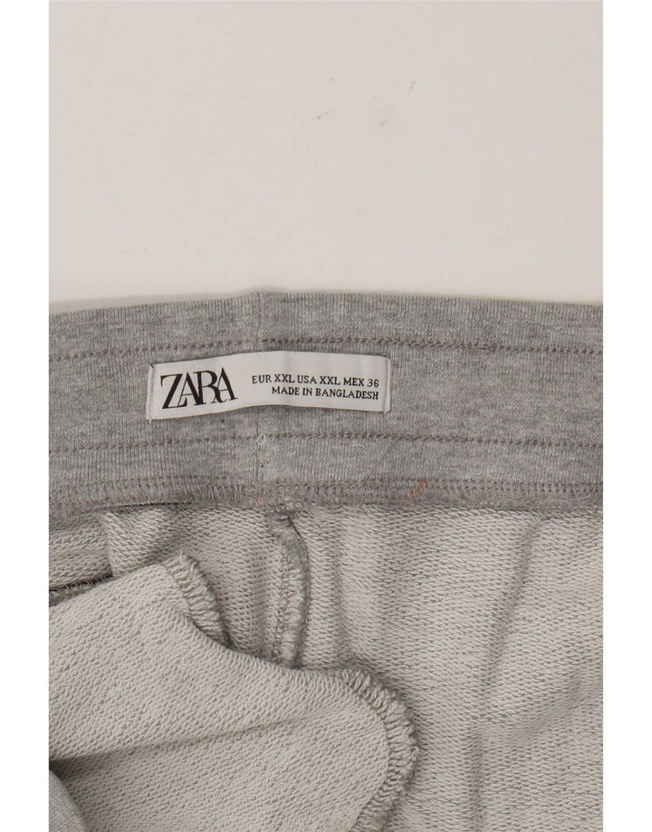 Zara Short de sport pour homme 2XL Gris