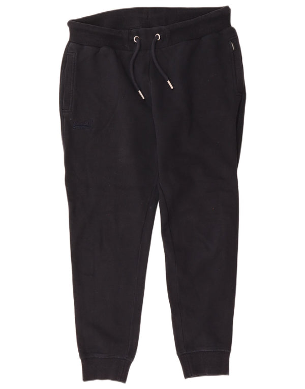Superdry Femme Pantalon De Survêtement Joggers UK 16 Large Bleu Marine Polyester