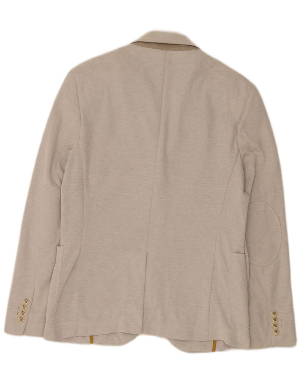ZARA Veste blazer à 2 boutons pour homme EU 52 Large Gris Polyester
