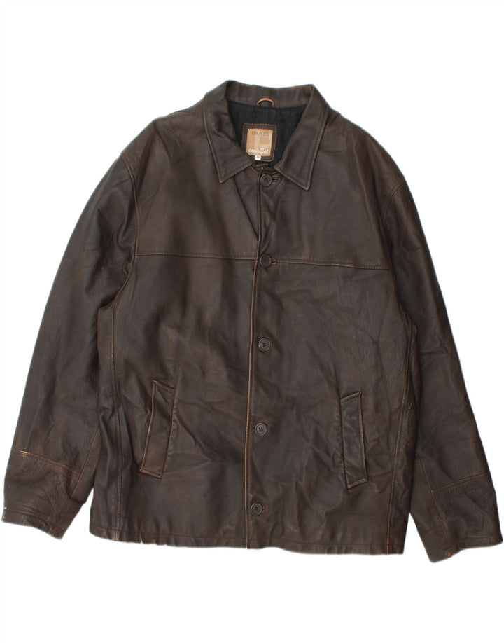 Conbipel Veste en Cuir Homme IT 52 Grand Cuir Marron