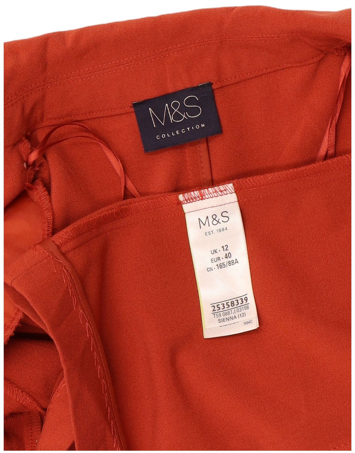Marks & Spencer Veste blazer ouverte à manches 3/4 pour femme UK 12 Orange moyen