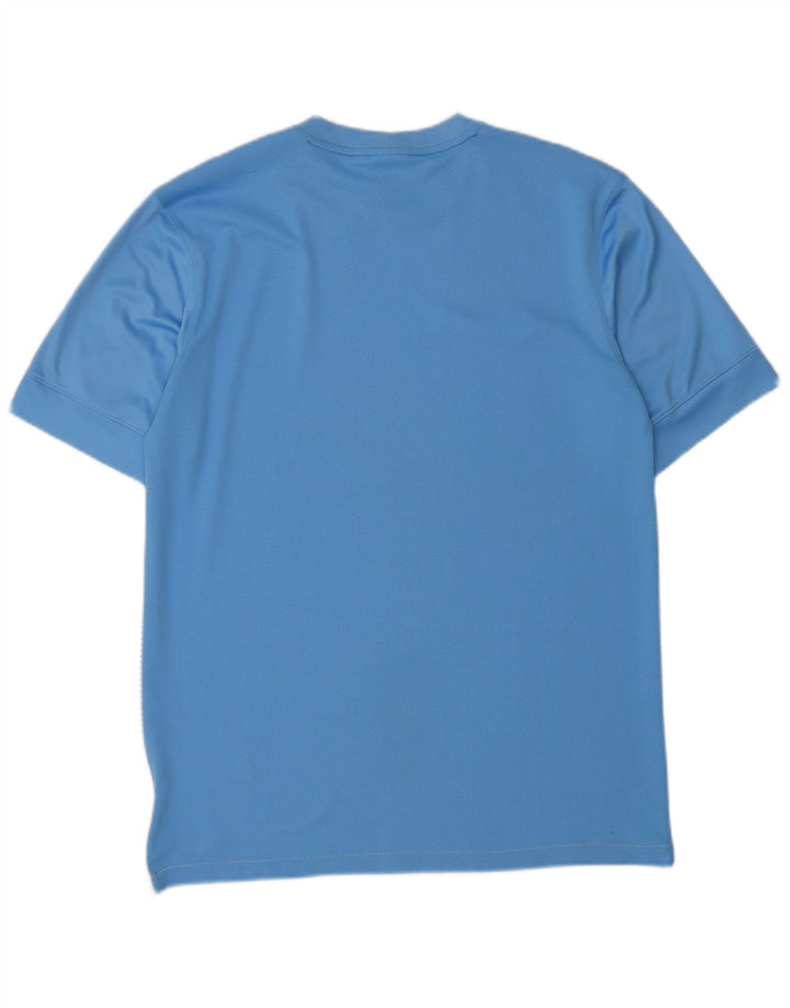 Nike Hommes Dri Fit T-Shirt Haut Bleu Moyen Colorblock Polyester