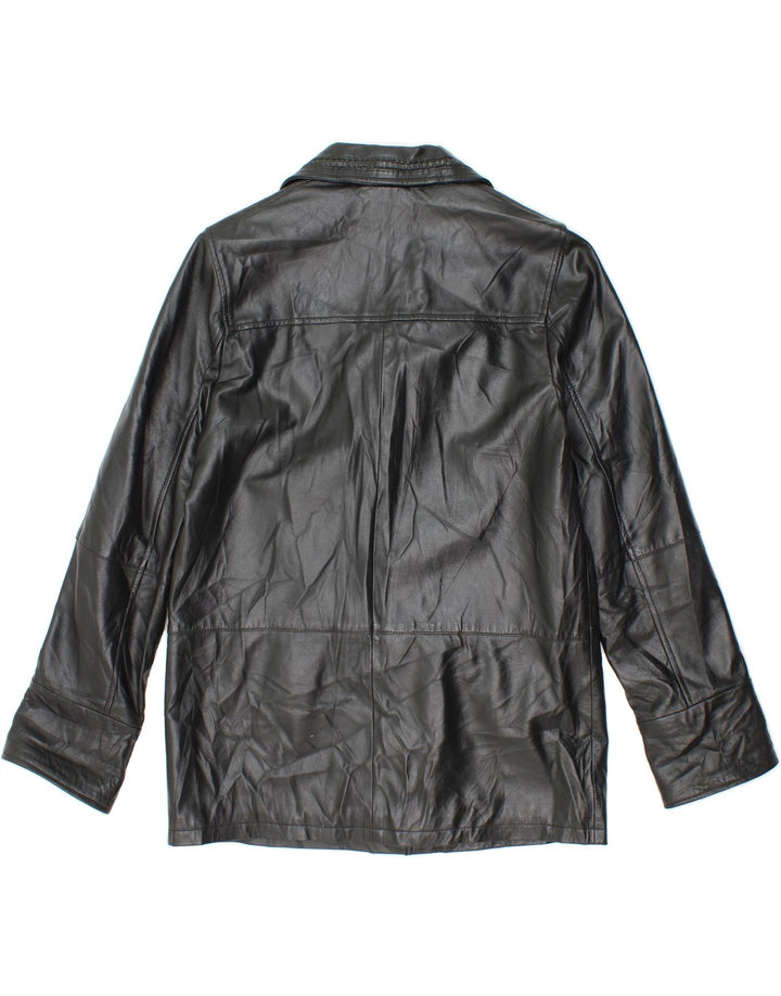 VINTAGE Womens Leather Jacket UK 14 Large Black Leather Vintage Vintage and Second-Hand Vintage from Messina Hembry 