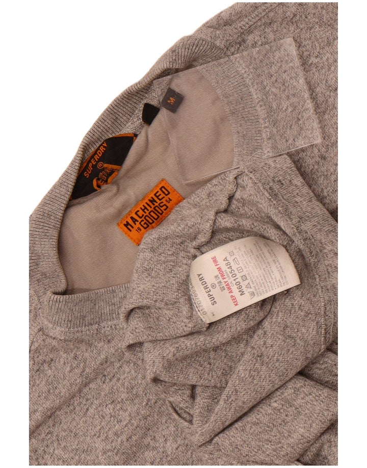 Superdry Haut à manches longues en coton moucheté gris moyen |