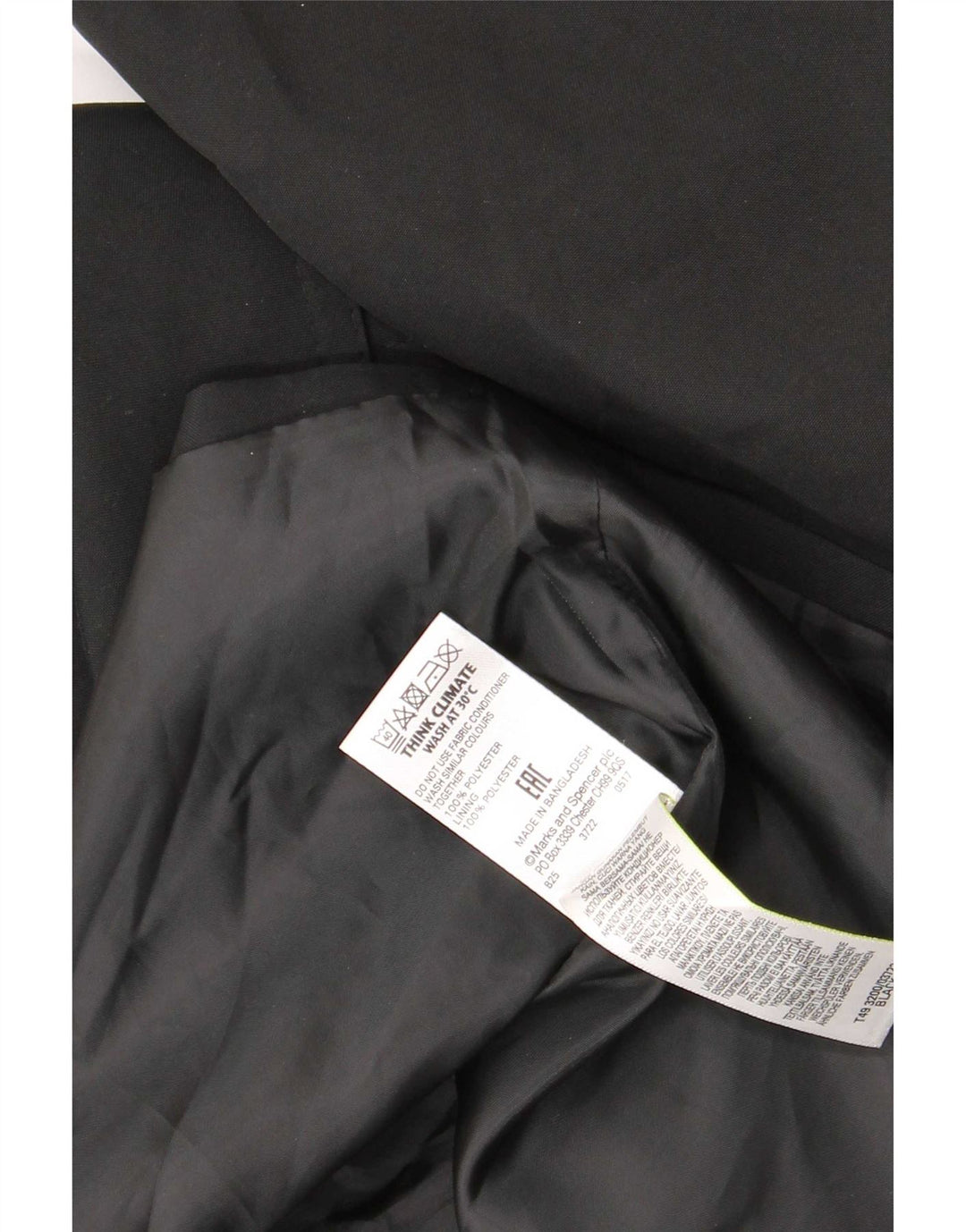 Marks & Spencer Trench-Coat Femme UK 16 Large Noir Polyester