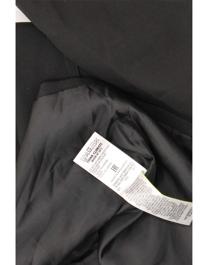 Marks & Spencer Trench-Coat Femme UK 16 Large Noir Polyester