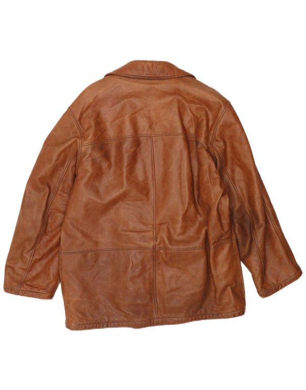 La Matta Veste en cuir à double boutonnage pour homme IT 52 XL Marron