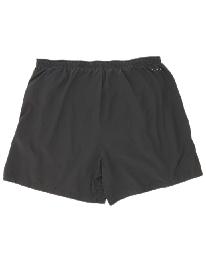 Nike Short de sport Dri Fit pour homme en polyester color block gris moyen