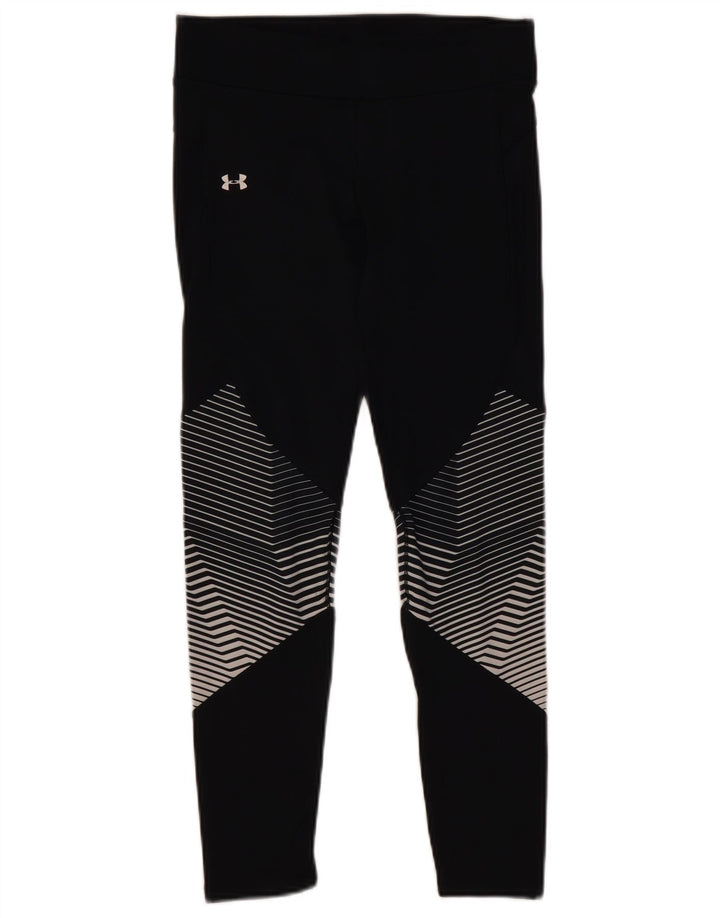 Under Armour Leggings Femme UK 42 Moyen Noir Géométrique