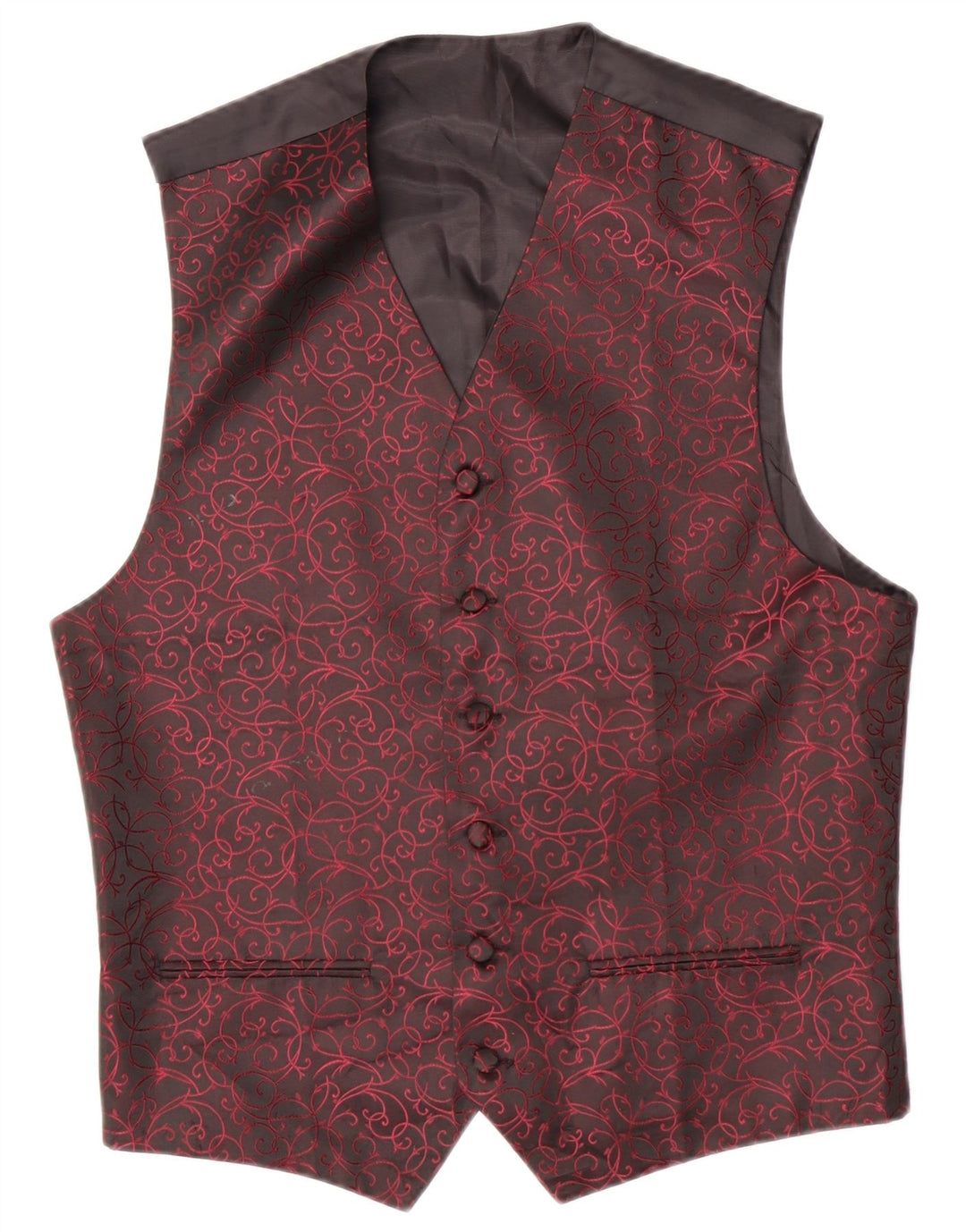 gilet femme vintage EU 38 Moyen Noir Paisley Polyester