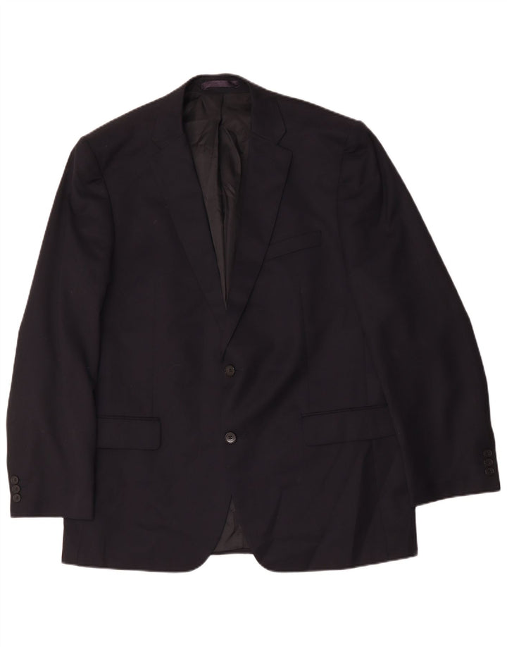 Marks & Spencer Veste blazer longue à 2 boutons pour homme UK 44 XL Bleu marine