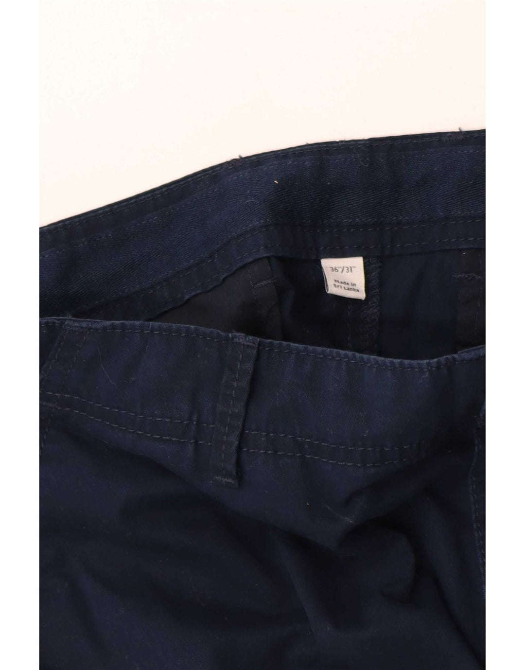 Marks & Spencer Pantalon Cargo Slim Homme W36 L31 Bleu Marine Coton