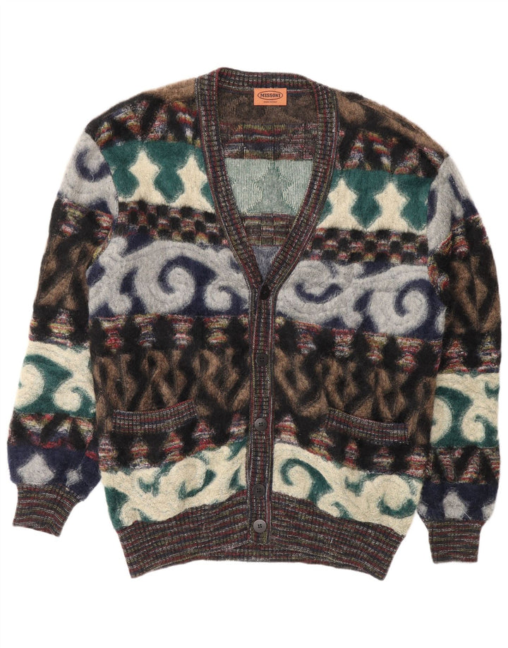 Missoni Homme Pull Cardigan à Motif Abstrait IT 48 Moyen Multicolore D
