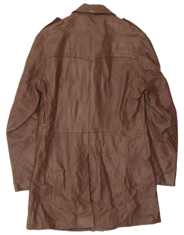 Camox Manteau en cuir militaire pour homme IT 50 Grand cuir marron