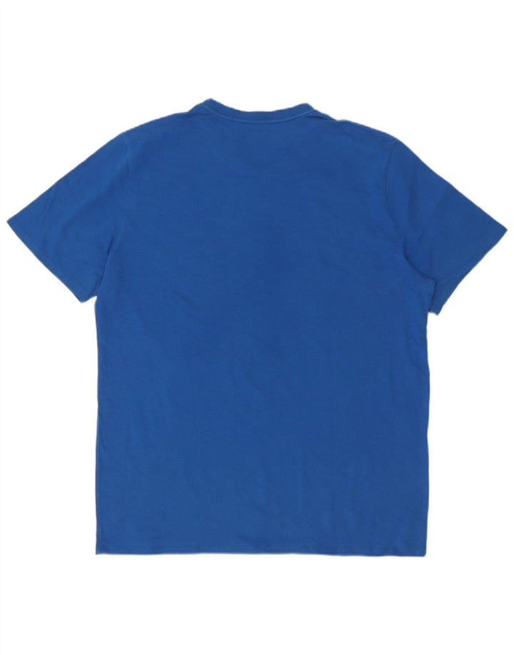 Calvin Klein T-Shirt Graphique Homme Bleu Moyen Coton