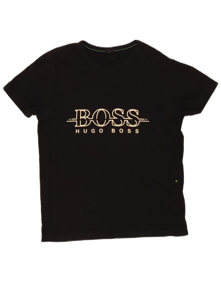 Hugo Boss T-shirt graphique en coton noir moyen |