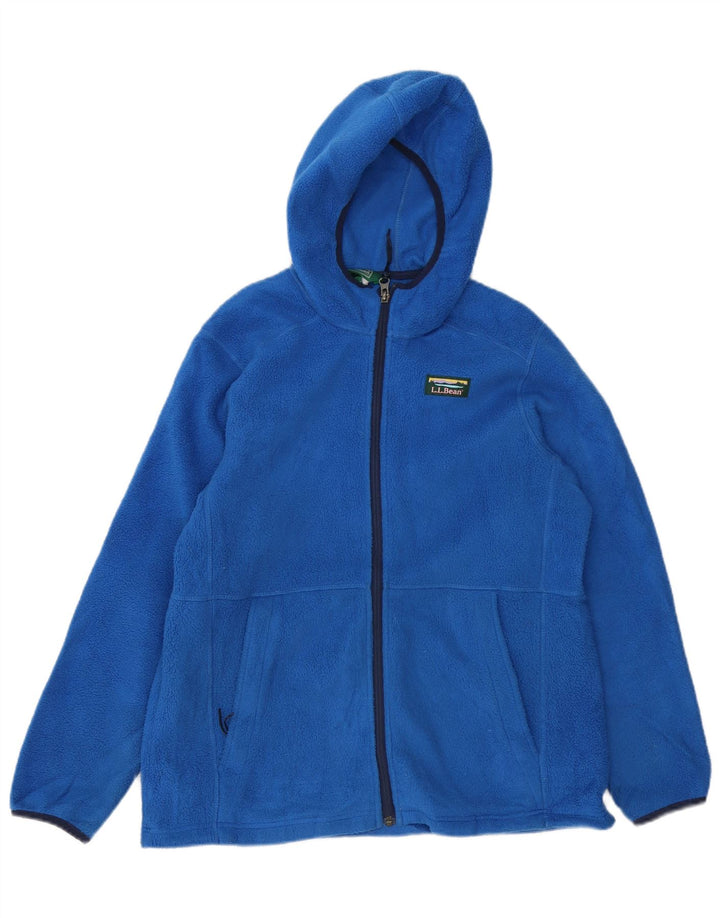 L.L.BEAN Veste Polaire à Capuche Femme UK 18 XL Bleu Polyester