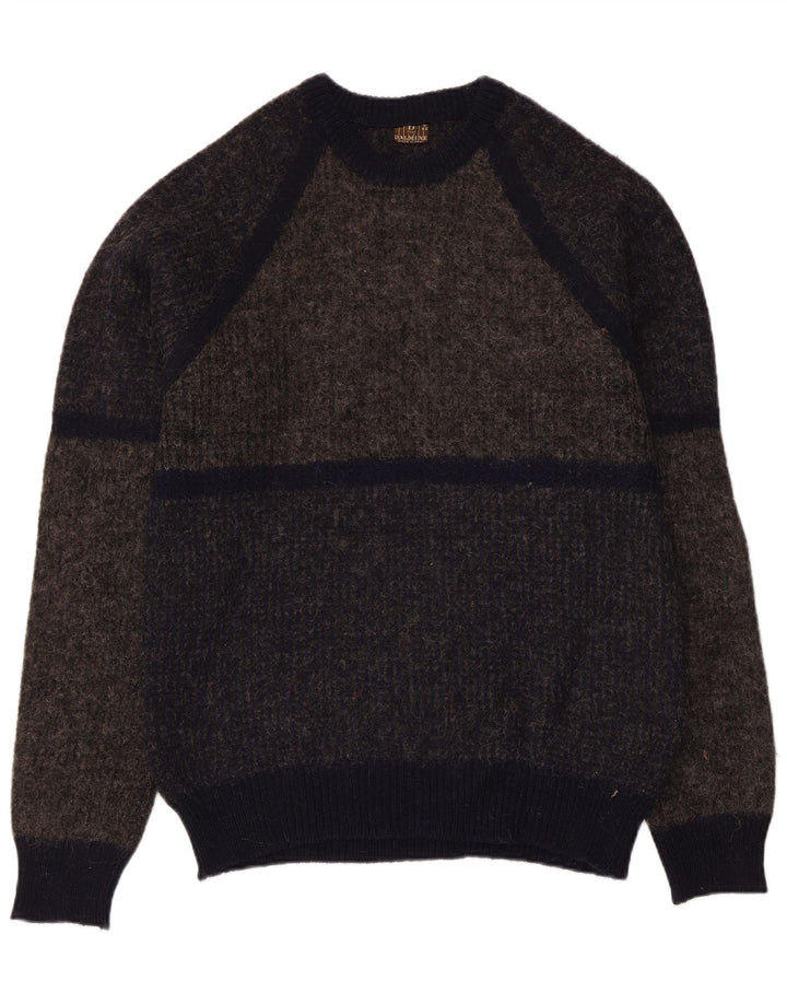 DALMINE Pull à col rond pour homme IT 50 en laine color block gris moyen