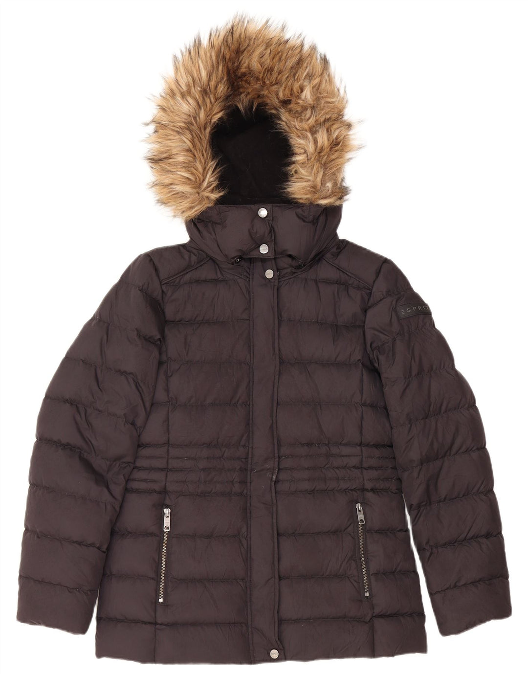 ESPRIT Veste matelassée à capuche pour femme UK 10 Small Noir