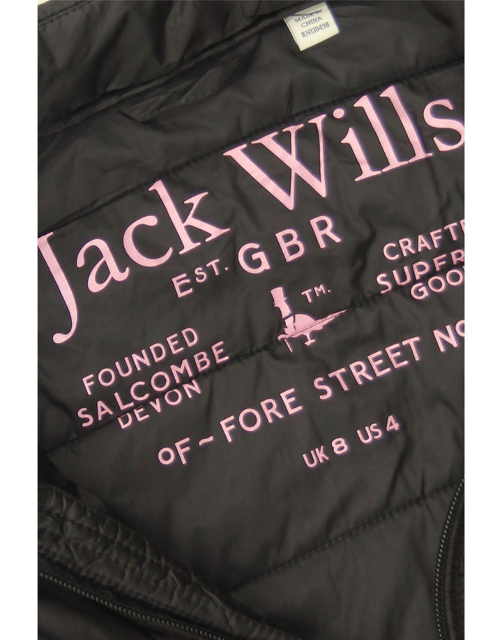 Jack Wills Veste matelassée pour femme UK 8 Small Noir Polyamide