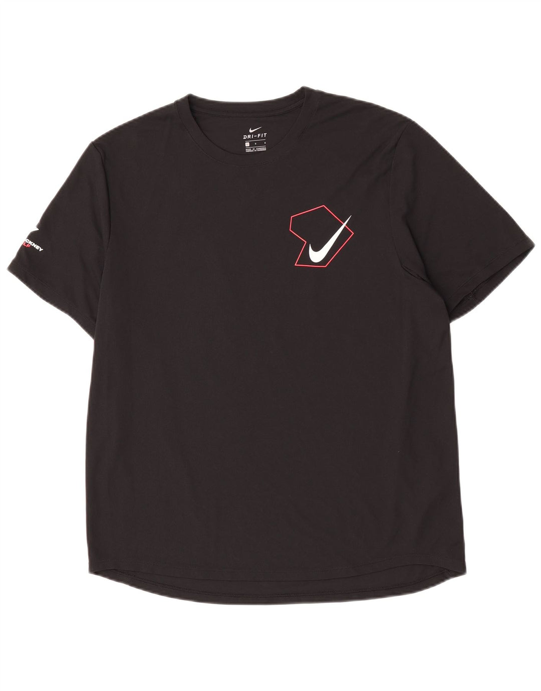 Nike Hommes Dri Fit Graphic T-Shirt Haut Large Noir Polyester