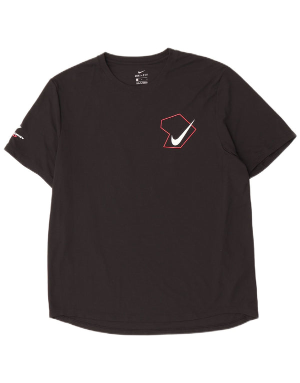 Nike Hommes Dri Fit Graphic T-Shirt Haut Large Noir Polyester