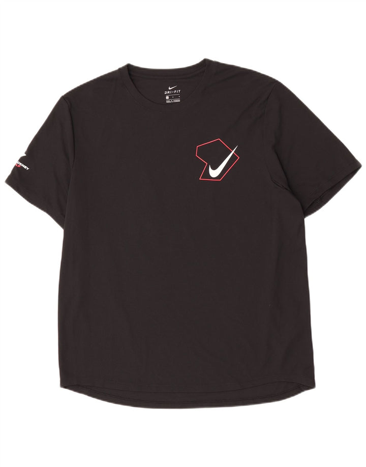 Nike Hommes Dri Fit Graphic T-Shirt Haut Large Noir Polyester