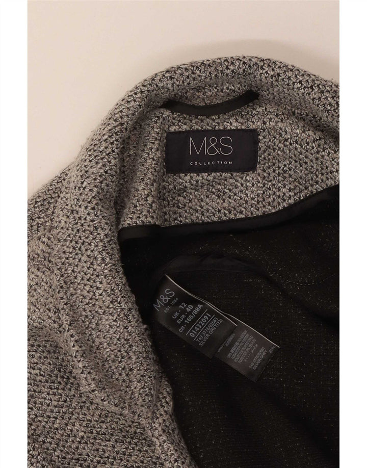 Marks & Spencer Manteau pour femme UK 12 Gris moyen Polyester