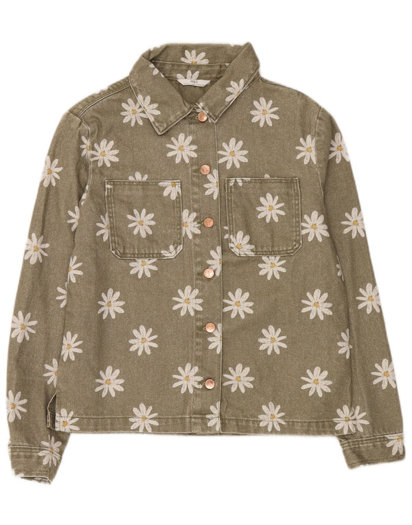Marks & Spencer Veste en jean fille 14-15 ans Kaki Floral Coton