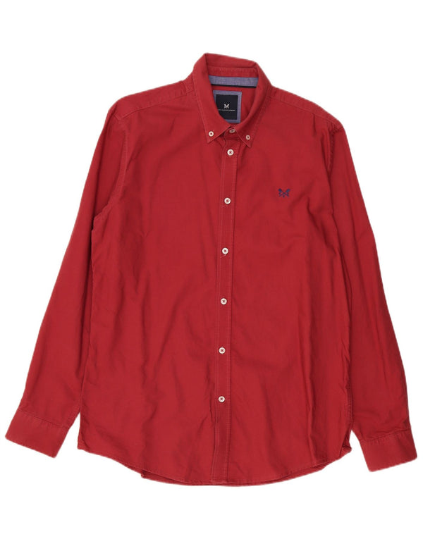 Crew Clothing Chemise cintrée pour homme en coton rouge Taille L