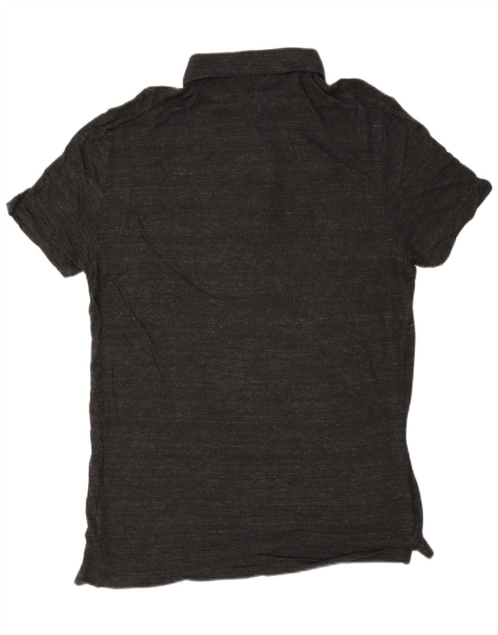 All Saints Polo Homme Large Gris Moucheté