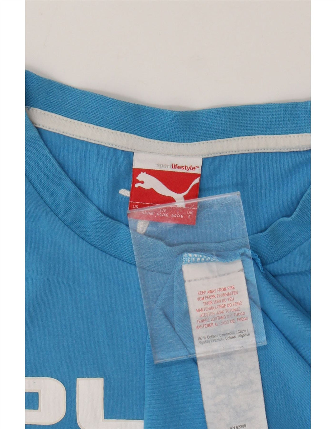 PUMA T-Shirt Graphique Homme Petit Bleu Coton