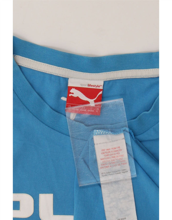 PUMA T-Shirt Graphique Homme Petit Bleu Coton