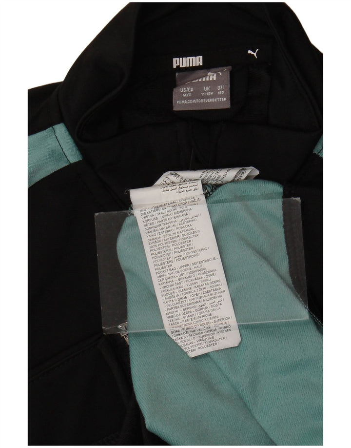 Puma Veste de survêtement pour garçon 11-12 ans Noir moyen colour block
