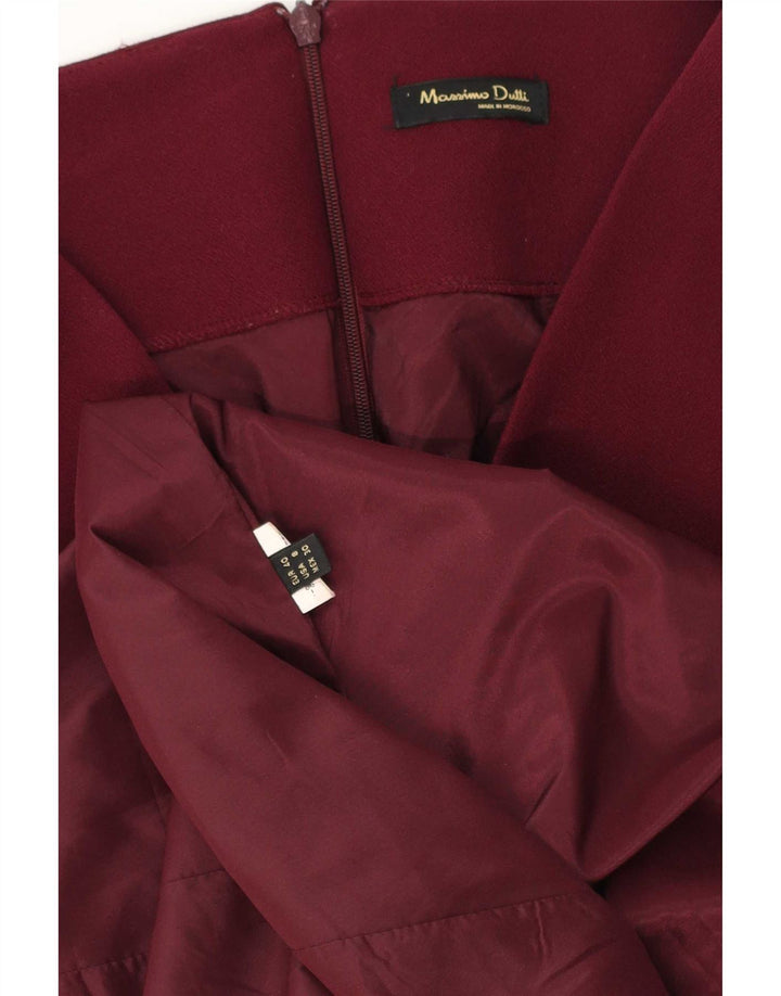 Massimo Dutti Robe fourreau à manches 3/4 pour femme EU 40 Bordeaux moyen