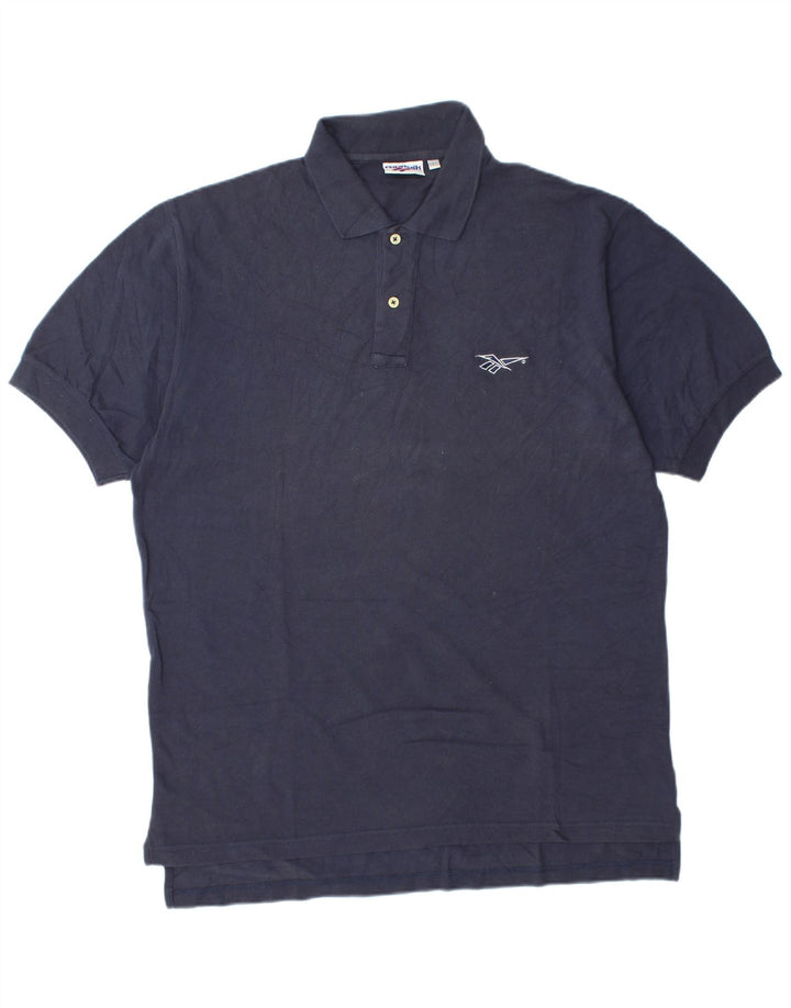 Reebok Polo Homme Grand Bleu Marine Coton