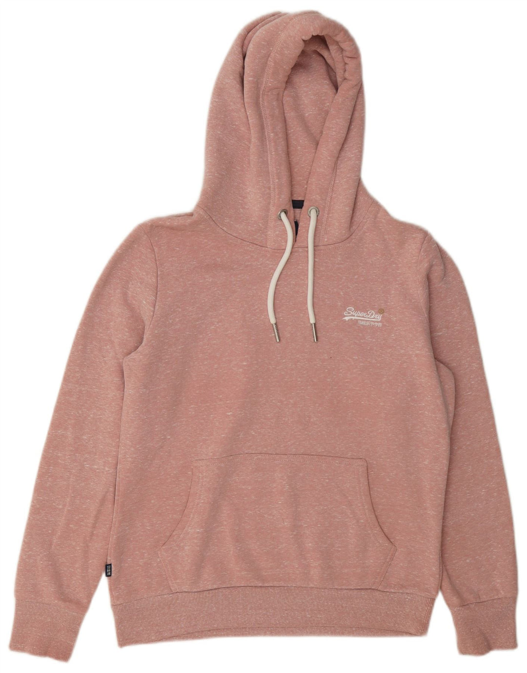 Superdry Pull à capuche pour femme UK 12 Polyester moucheté rose moyen