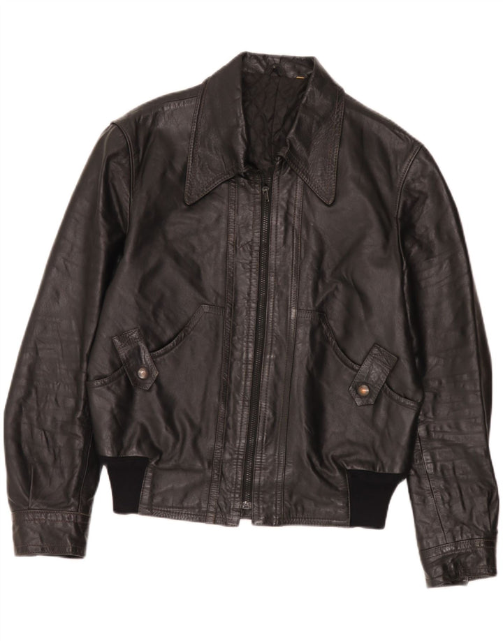 Fibok Veste en cuir pour homme IT 54 2XL Noir