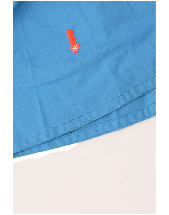 vintage Femme A-Line Jupe Petit W27 Bleu Coton