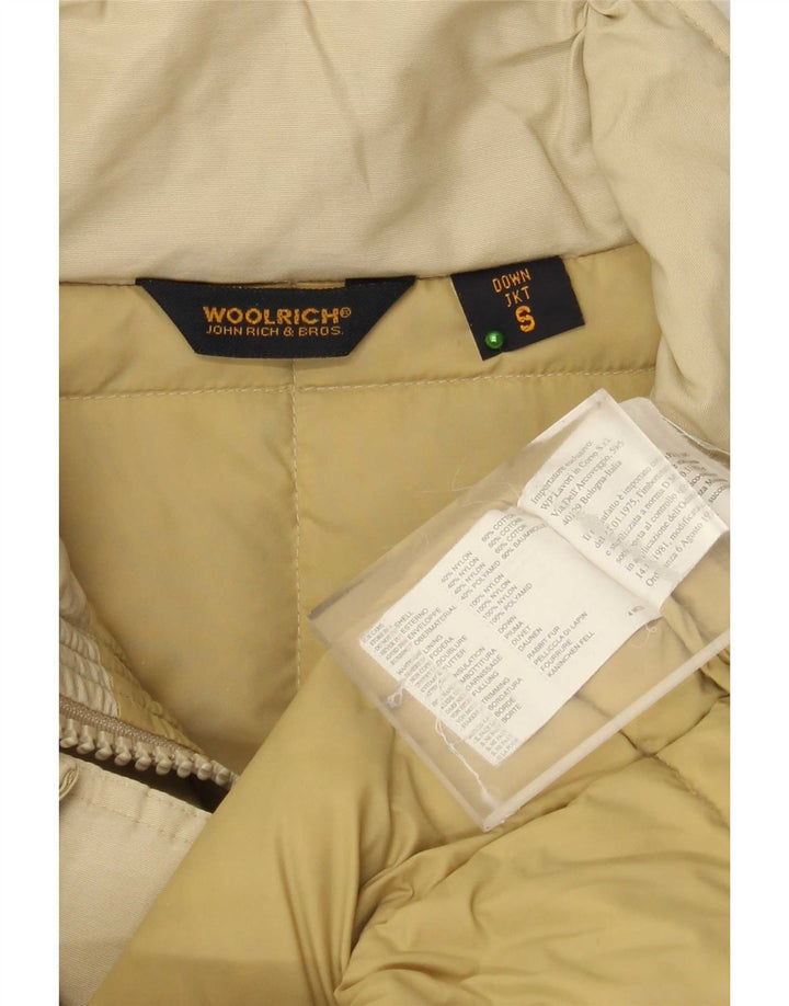 Woolrich Manteau rembourré surdimensionné pour femme UK 10 Petit nylon beige