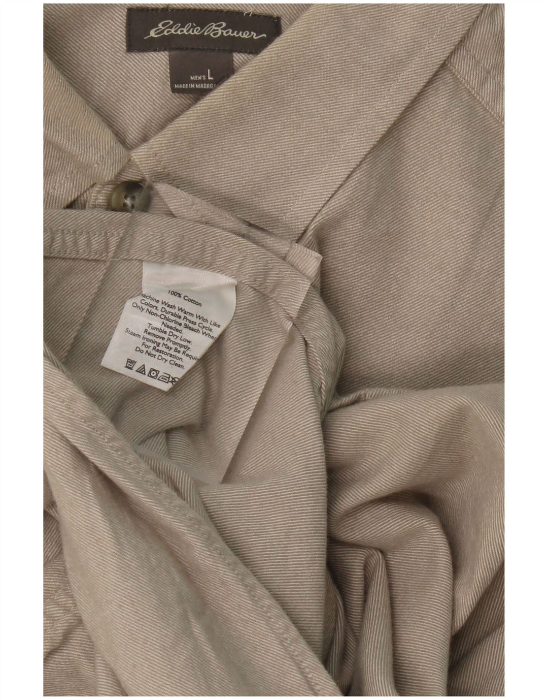 EDDIE BAUER Chemise coupe décontractée pour homme en coton beige
