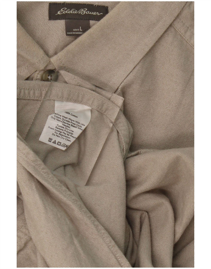 EDDIE BAUER Chemise coupe décontractée pour homme en coton beige